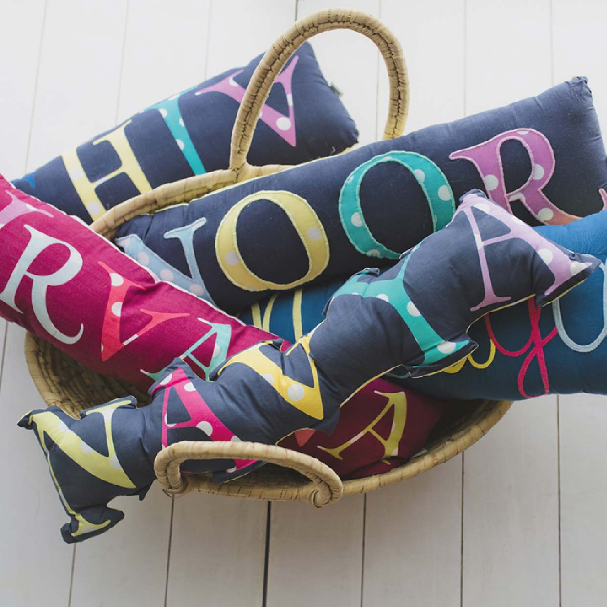 Bolster Name Pillow, Embroidered - Maroon