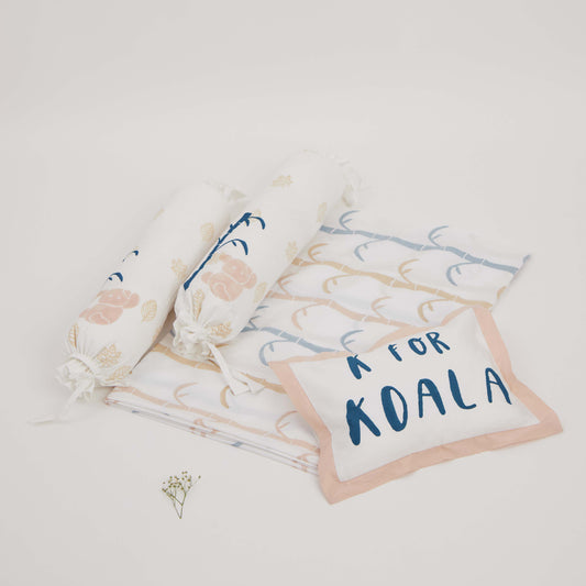 Cot Bedding Set - K For Koala - Beige