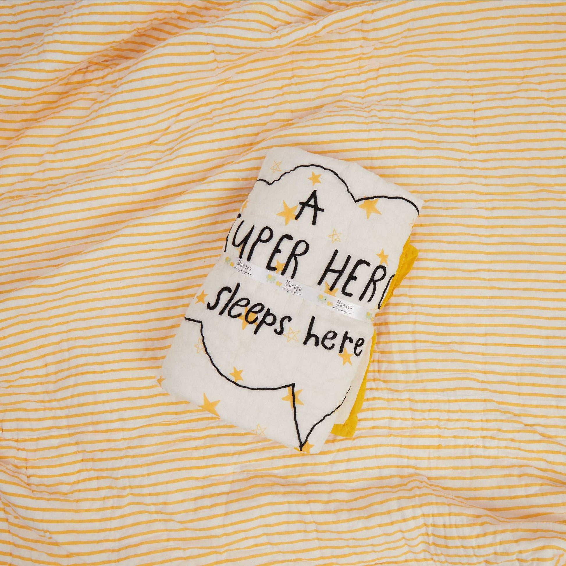 Quilt- Ace the superbaby flies over Town