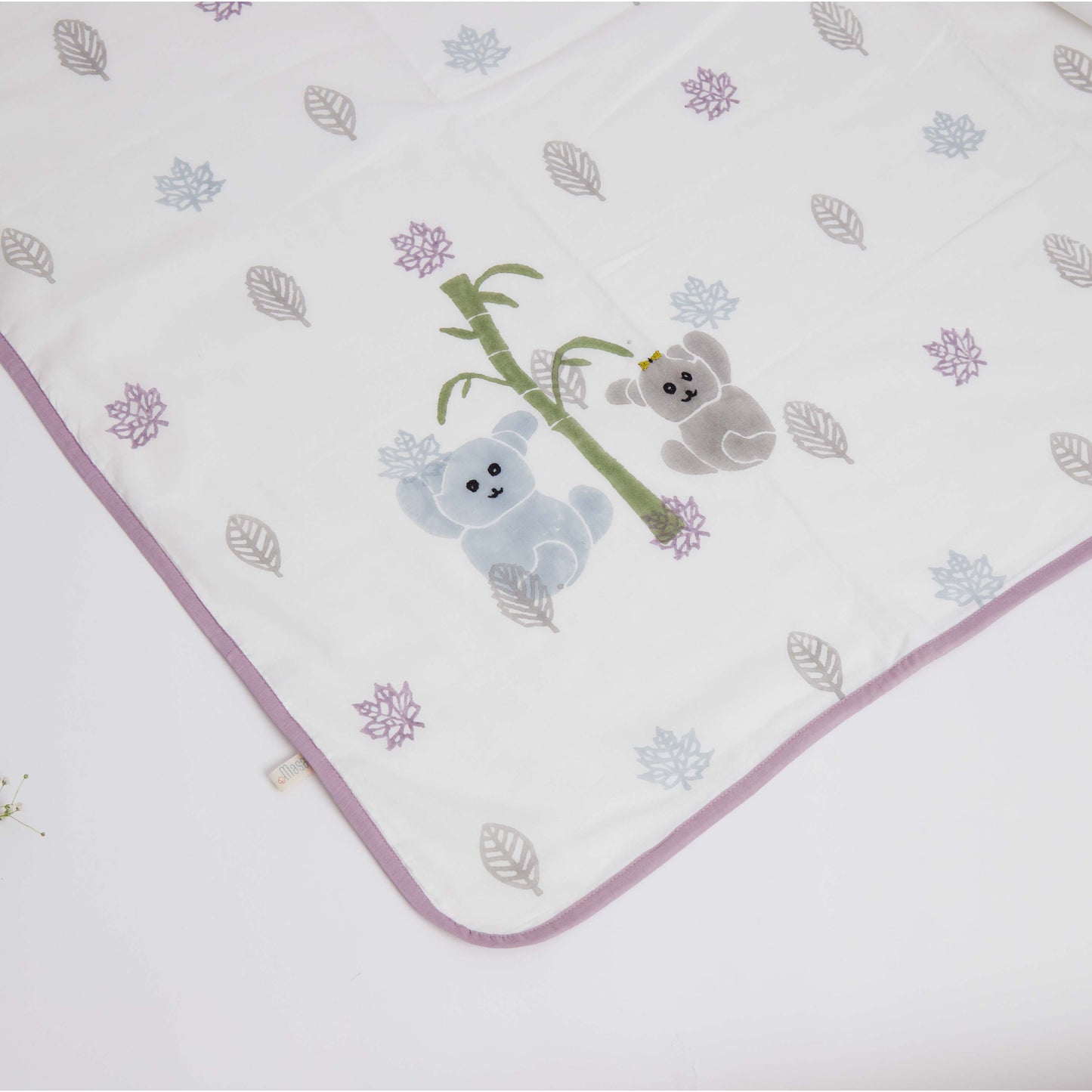 Cot Bedding Set- K For Koala-Purple