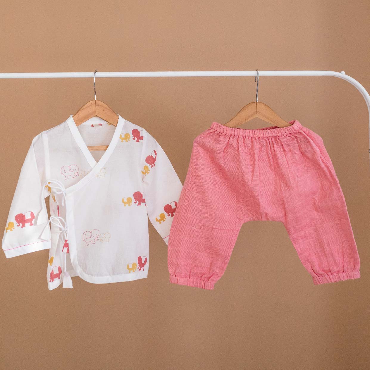 Linen Pant, Infant - Elle Pink
