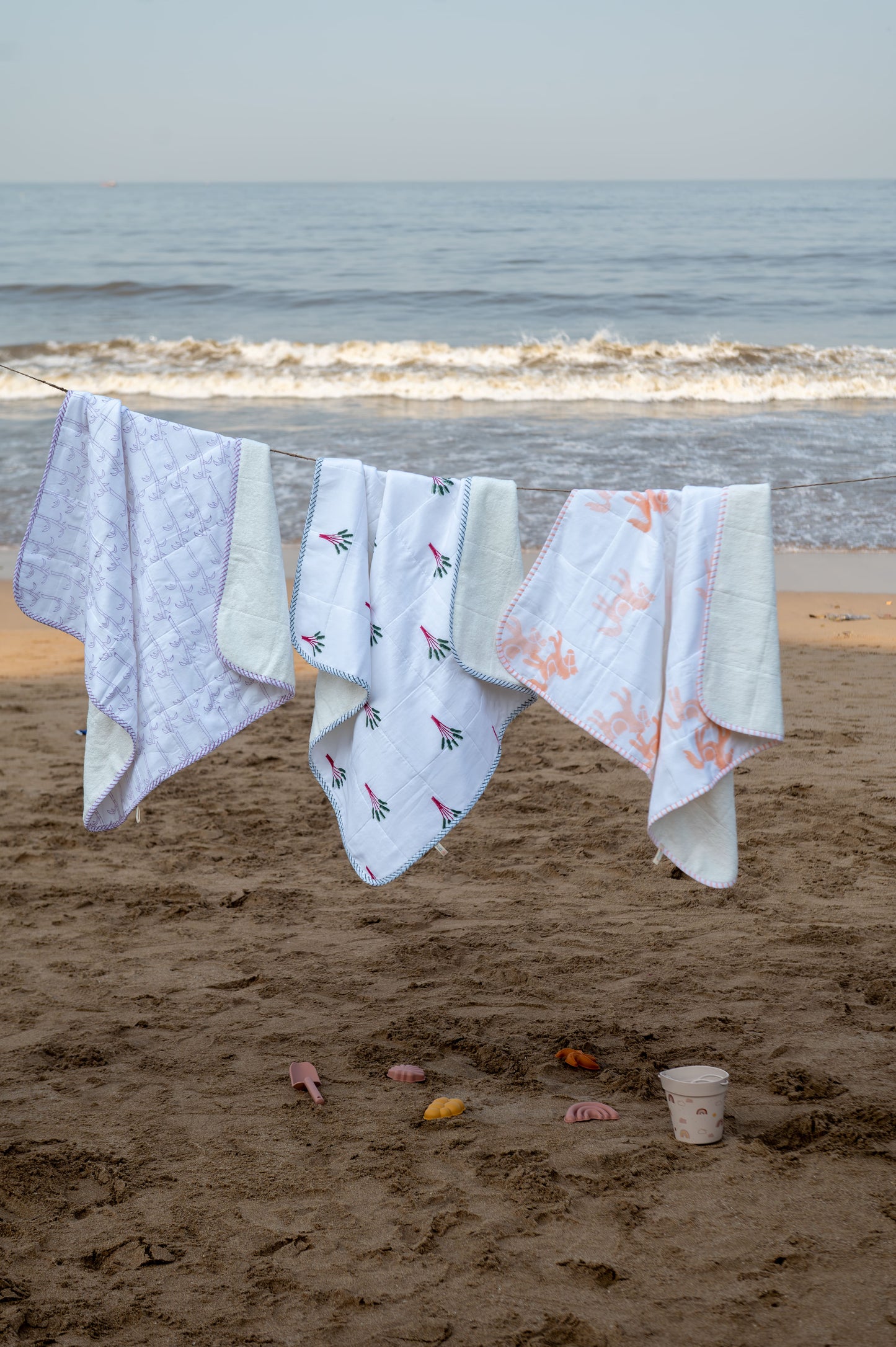 Baby Hooded Towel | Pure Cotton Terry - Tree | Purple