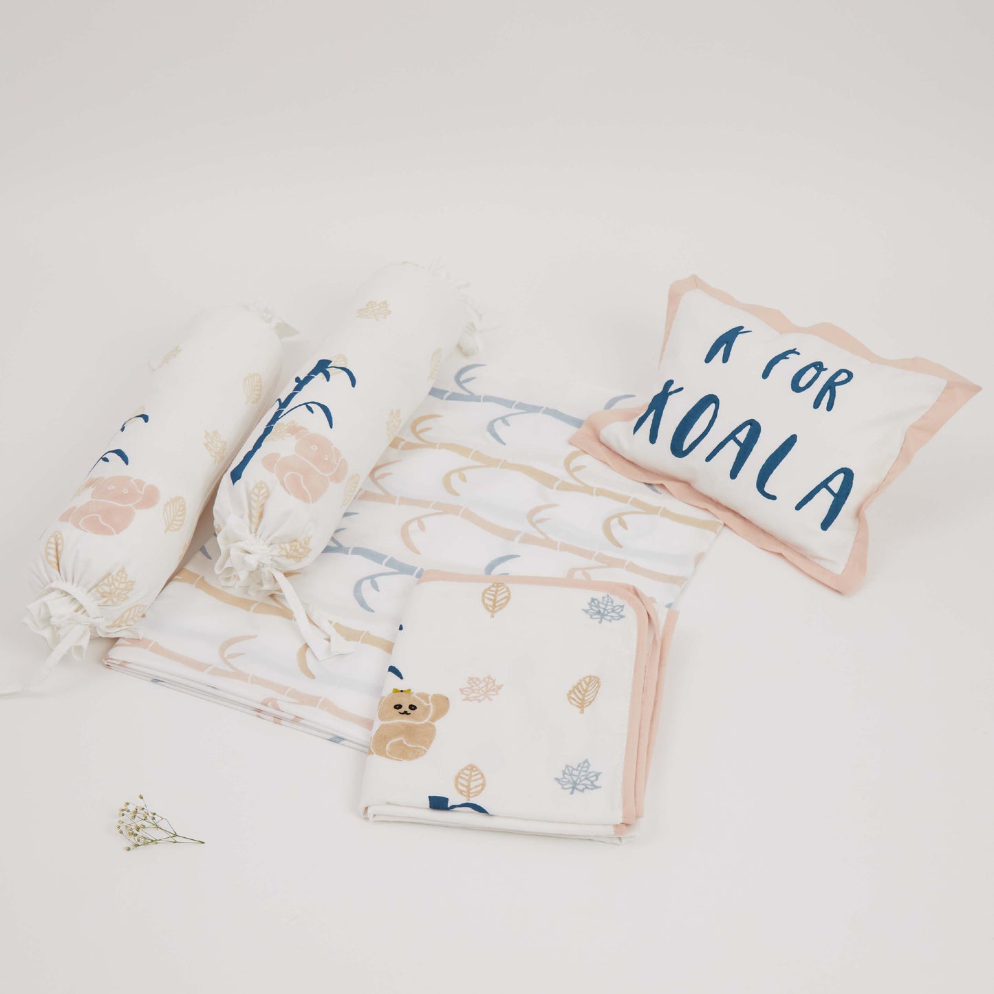 Cot Bedding Set- K For Koala-Purple