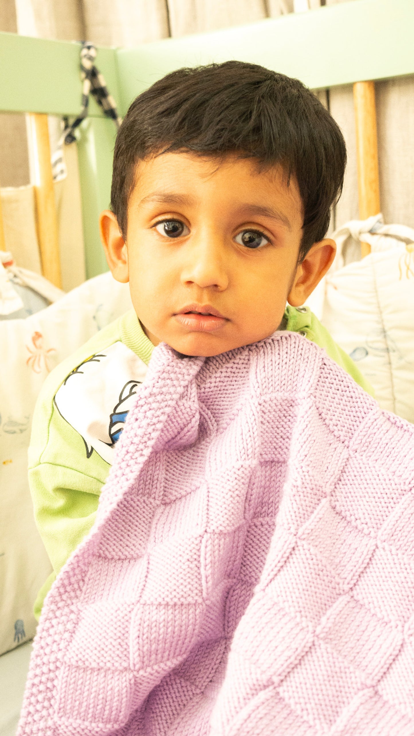 Merino Wool Blanket - Purple