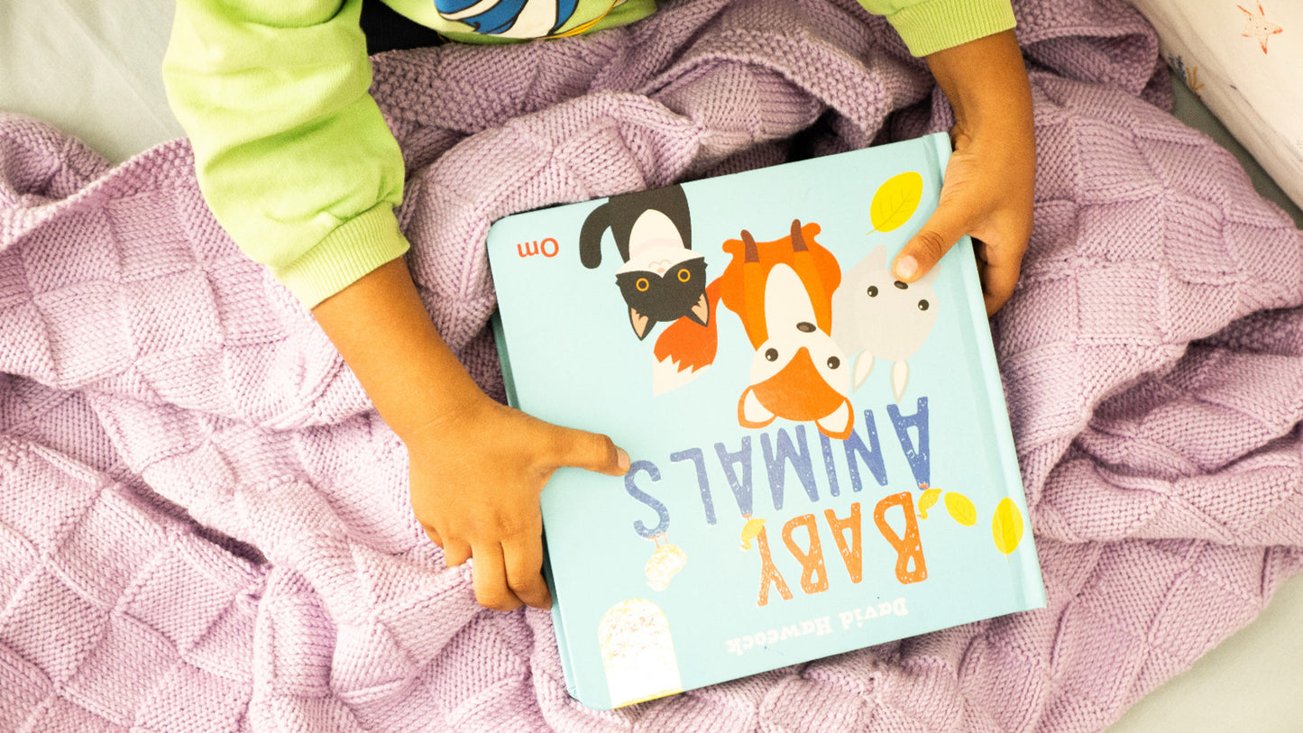 Merino Wool Blanket - Purple