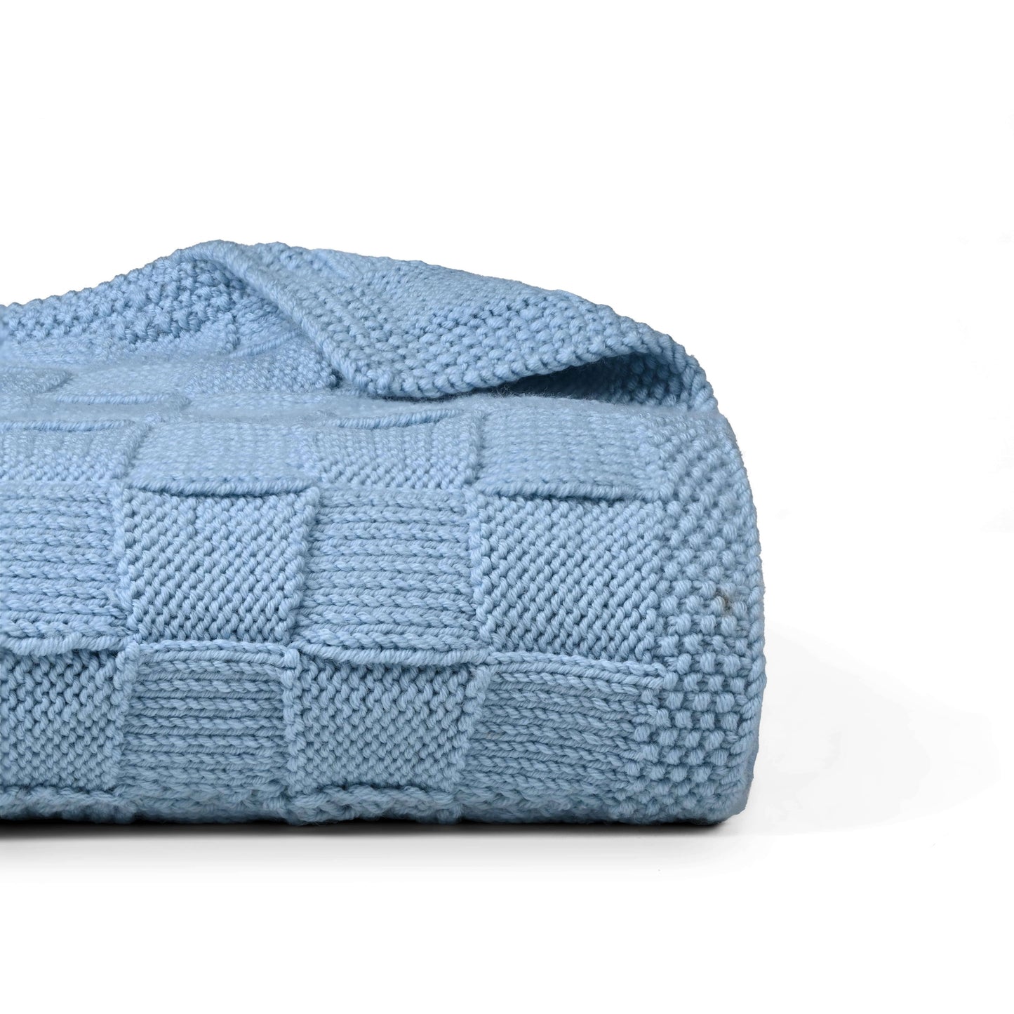 Merino Wool Blanket - Blue