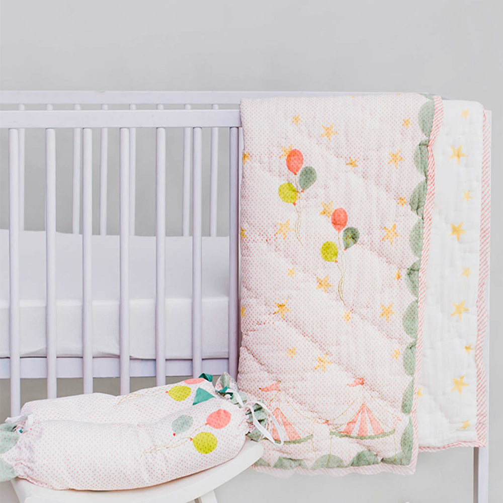Quilt- I am going to the circus - Peach