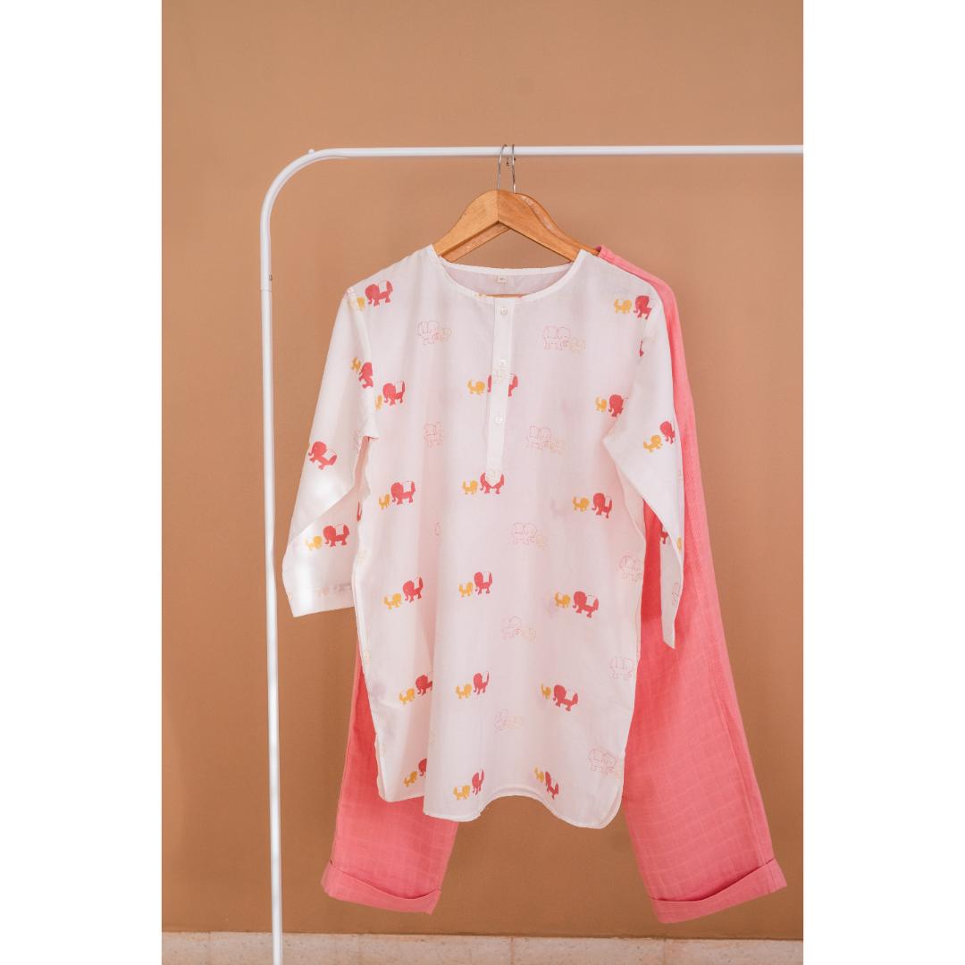 Loungewear, Women - Kurta - Elle Pink