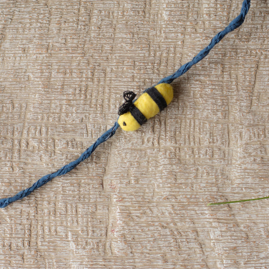 Upcycled Bee Kids Rakhi