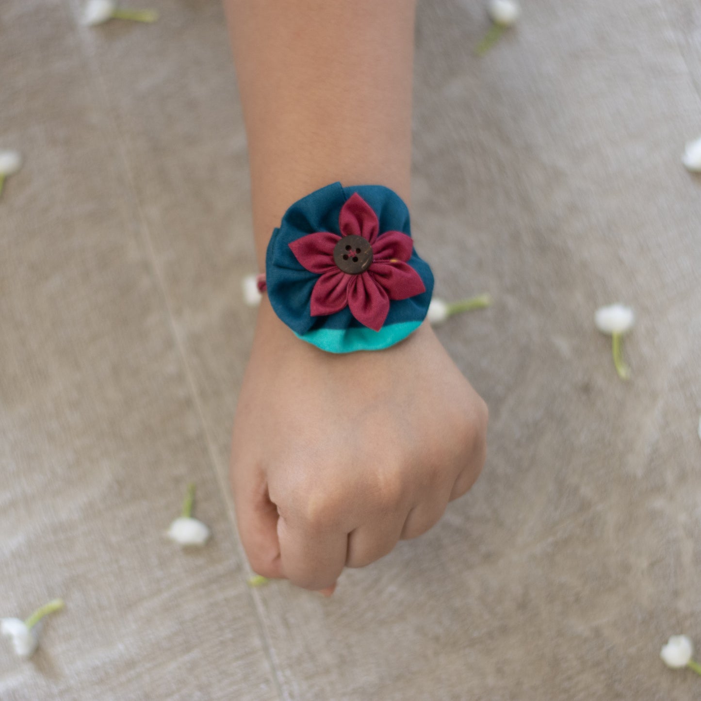 Upcycled Flower Adult Rakhi