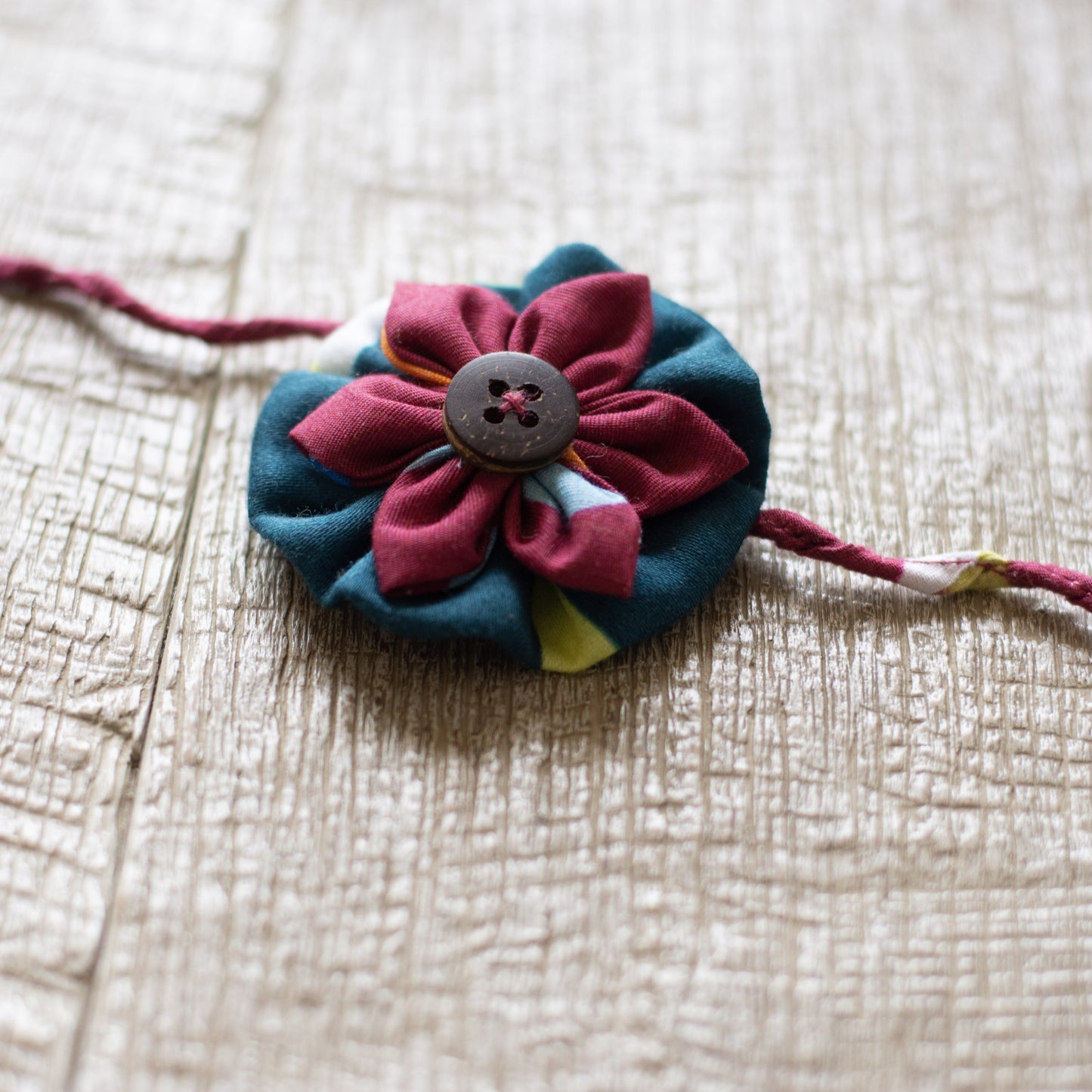 Upcycled Flower Adult Rakhi