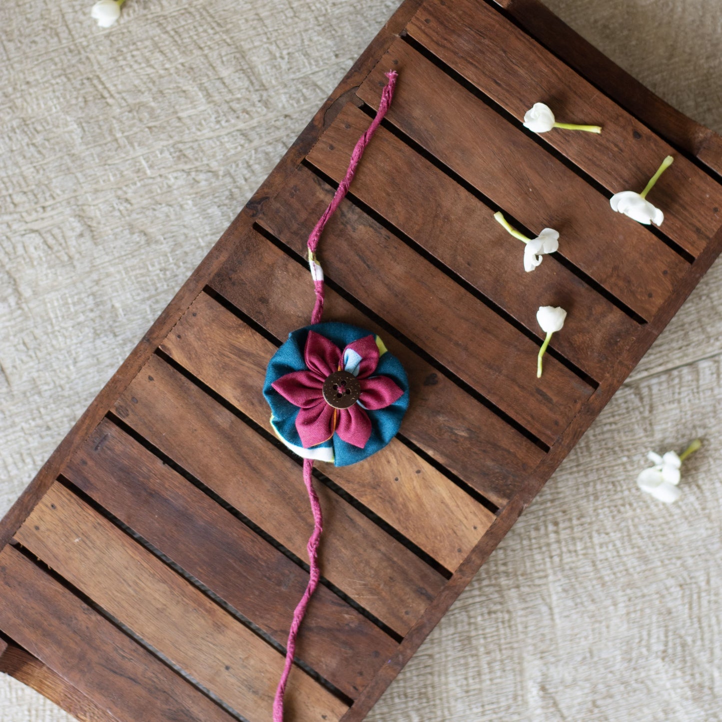 Upcycled Flower Adult Rakhi