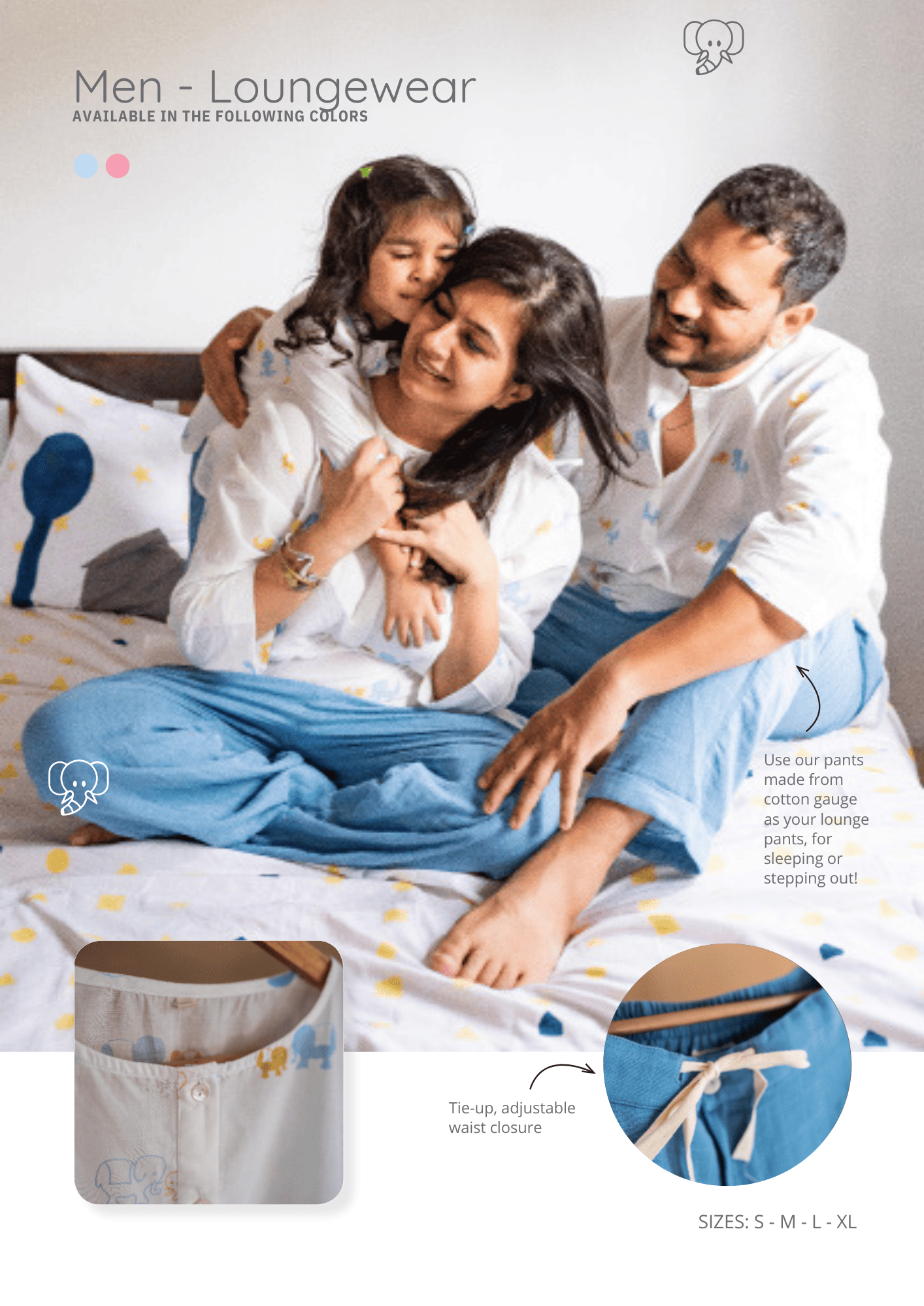 Loungewear, Men - pajama - Elle Blue