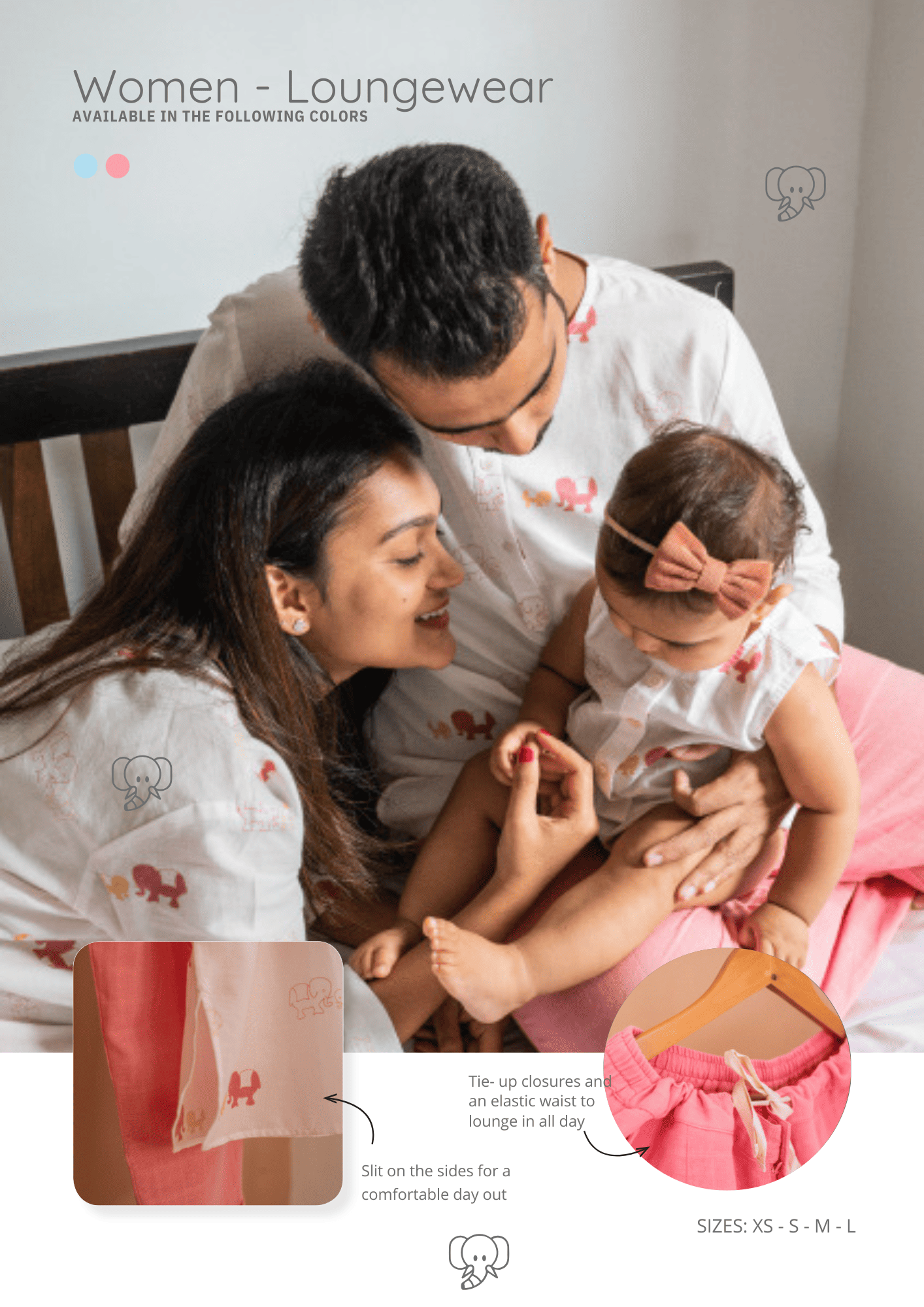 Loungewear, Women - Kurta - Elle Pink