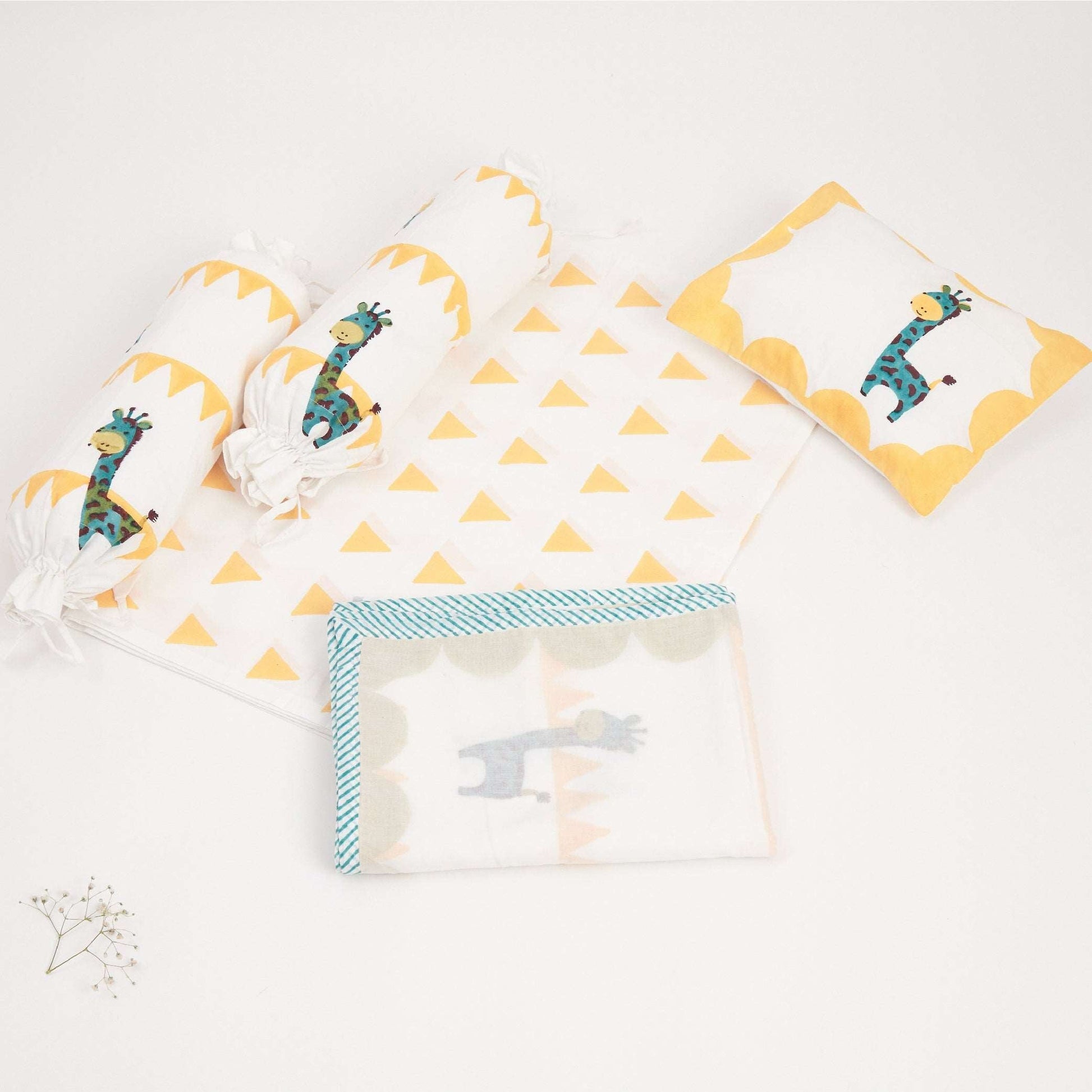 Cot Bedding Set- My Best Friend the Giraffe - Yellow