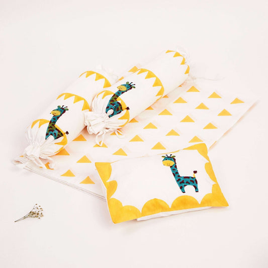 Cot Bedding Set- My Best Friend the Giraffe - Yellow