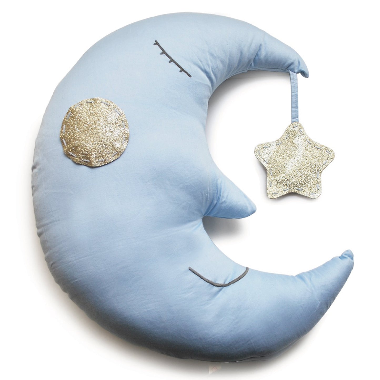 Shape Cushions- Sleepy the Moon - Blue