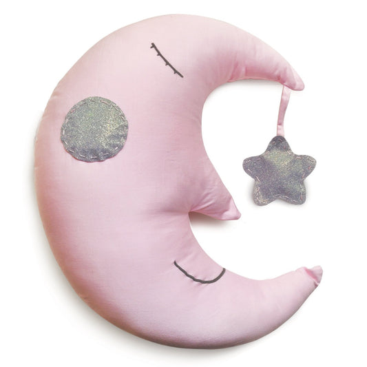 Shape Cushions- Sleepy the Moon - Pink