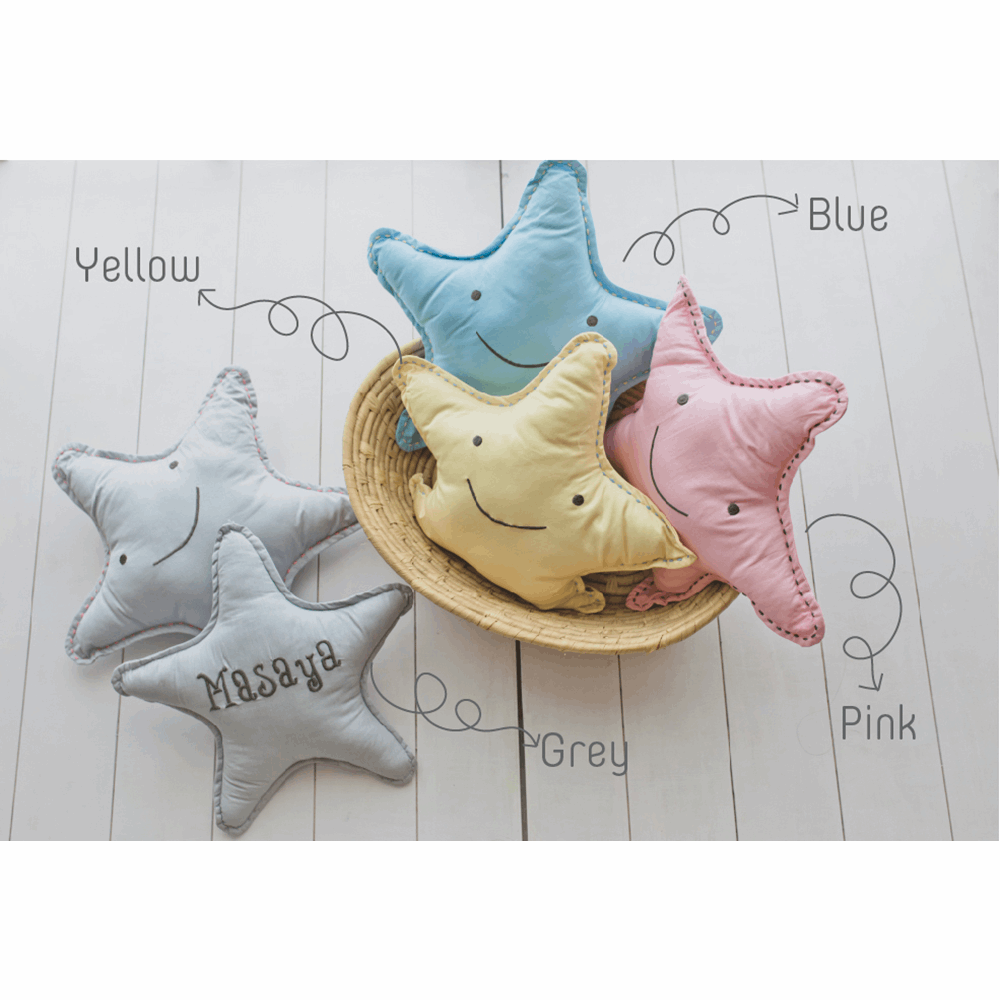 Shape Cushions- Dreamy the Star - Yellow