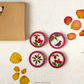 Handmade Soy Wax Circular Diya - Set of 4