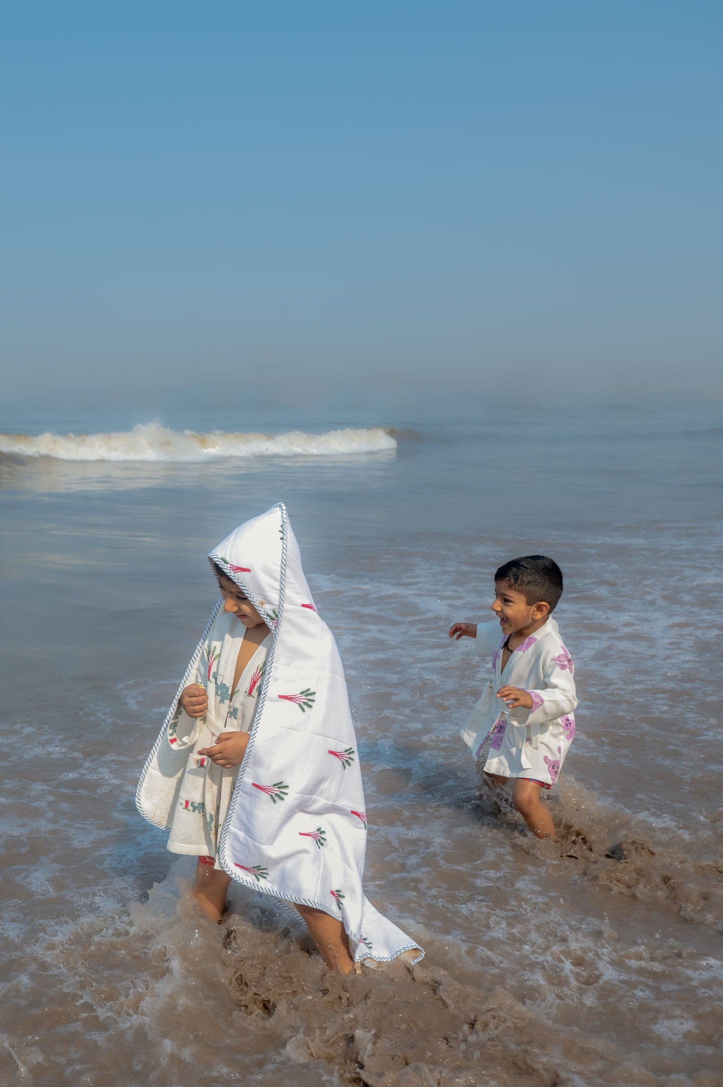 Baby Hooded Towel | Pure Cotton Terry - Elle | Green