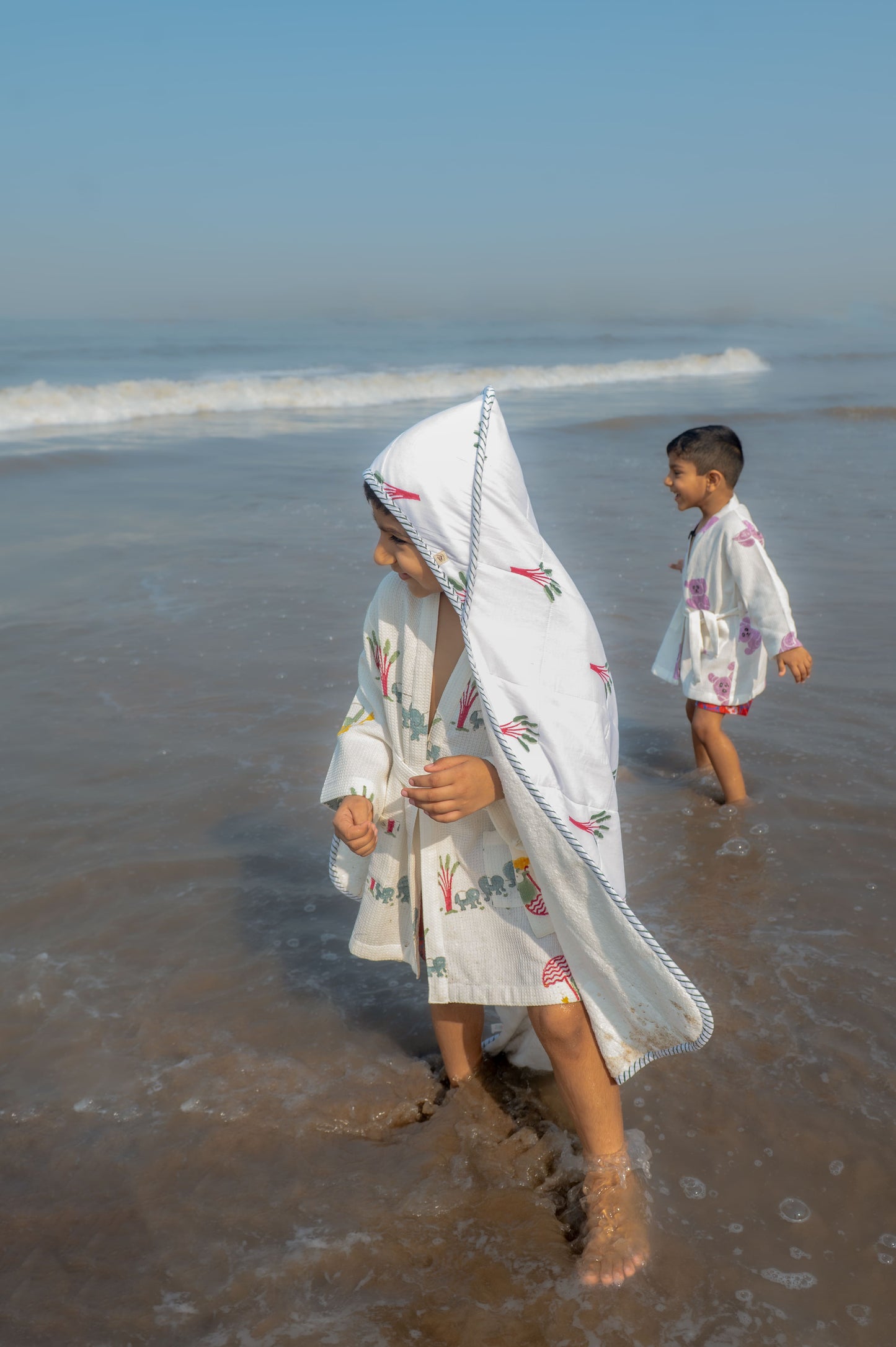 Baby Hooded Towel | Pure Cotton Terry - Elle | Green