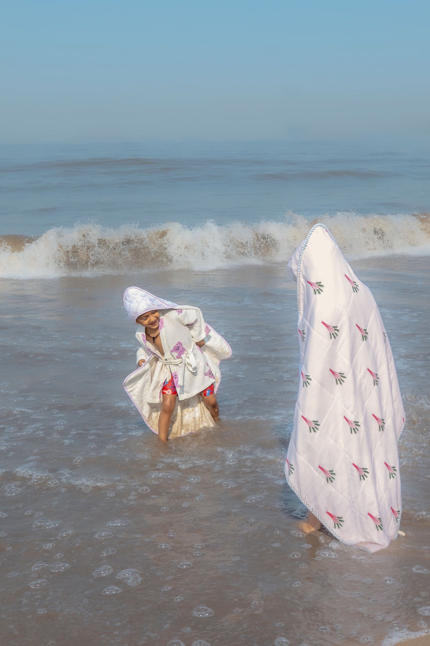 Baby Hooded Towel | Pure Cotton Terry - Elle | Green