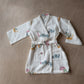 Organic Cotton Baby Bath Robe - Elle | Blue, Green, Yellow