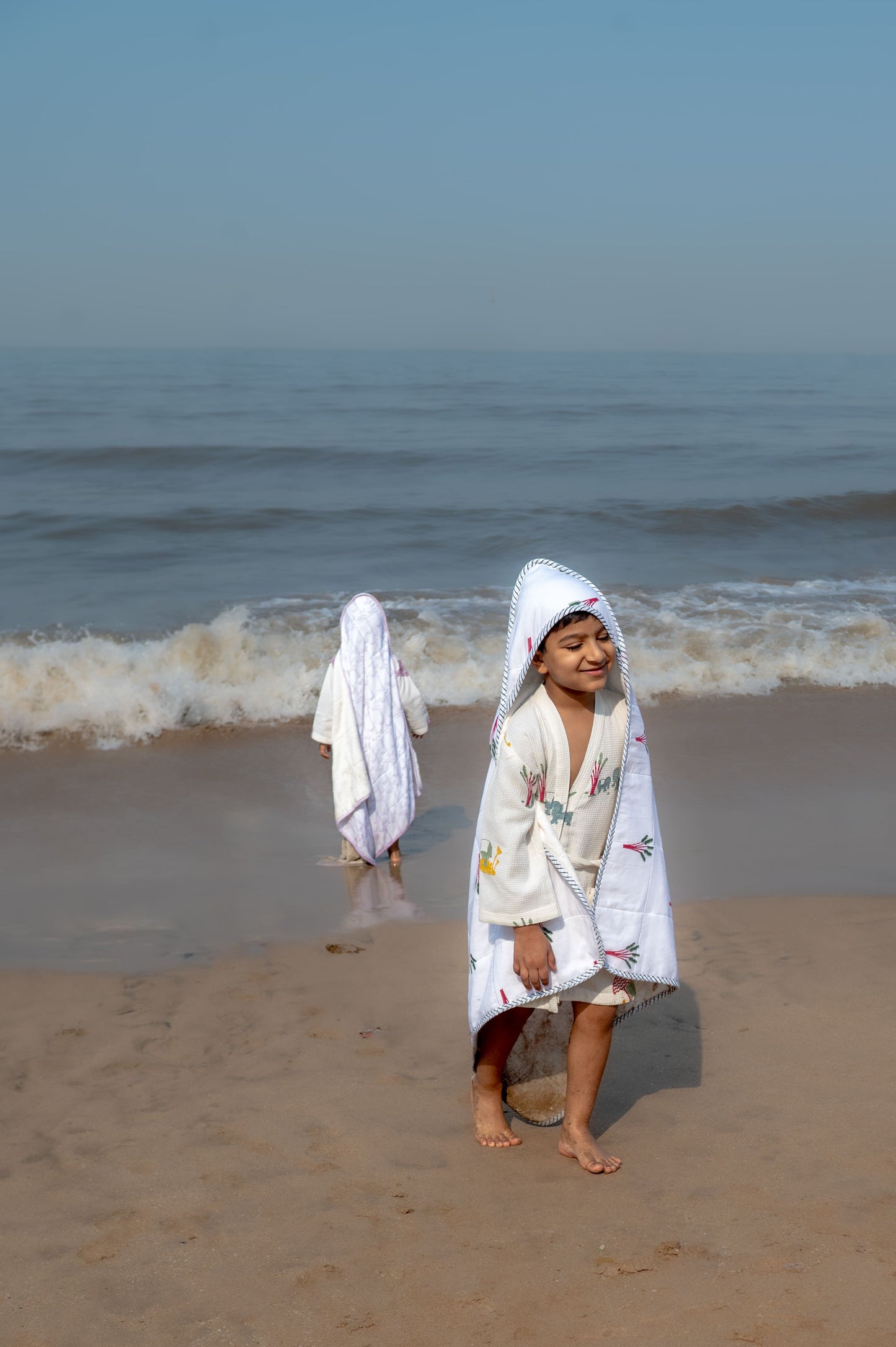 Baby Hooded Towel | Pure Cotton Terry - Elle | Green