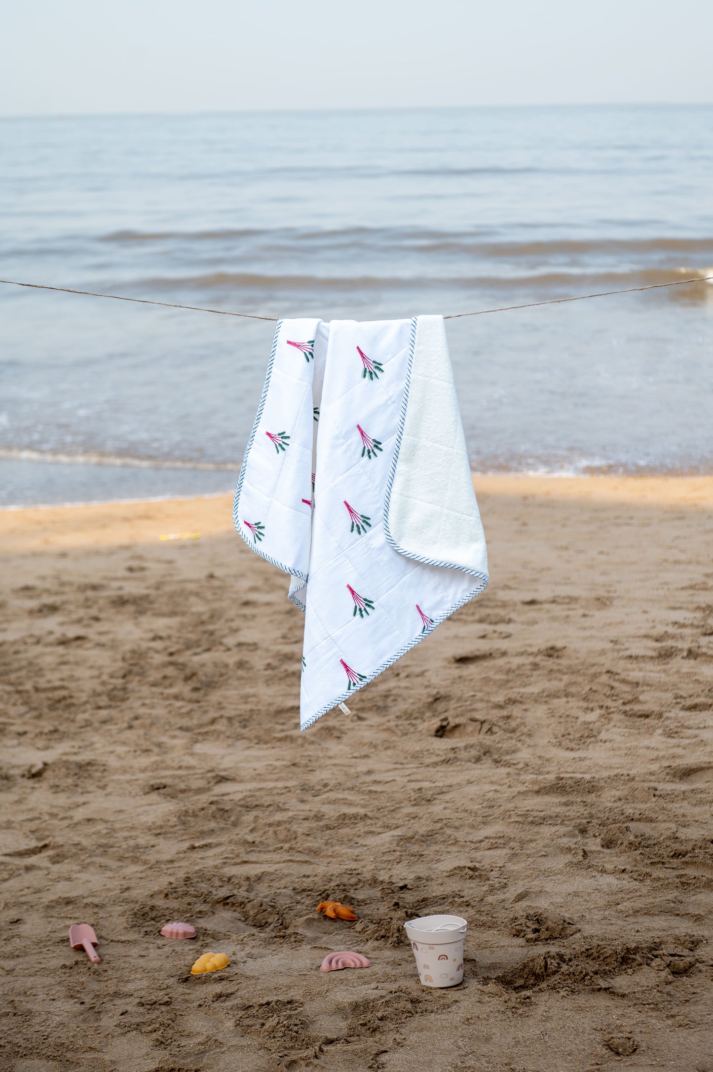 Baby Hooded Towel | Pure Cotton Terry - Elle | Green