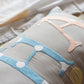 Bolster Name Pillow, Embroidered with Elements - Grey