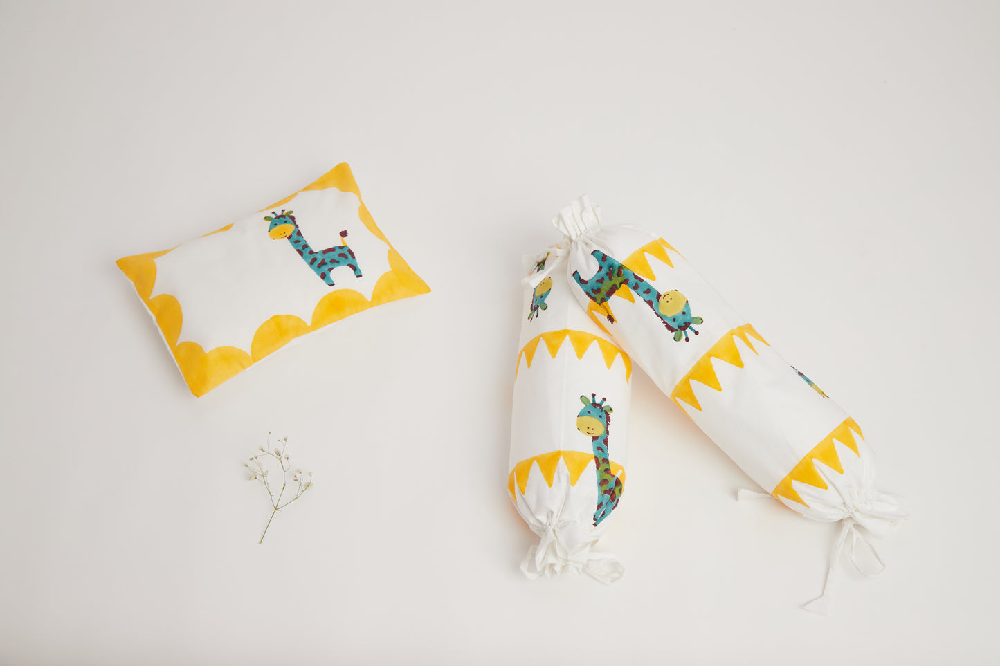 Pillow & Bolster Set- Gira the Giraffe- Yellow