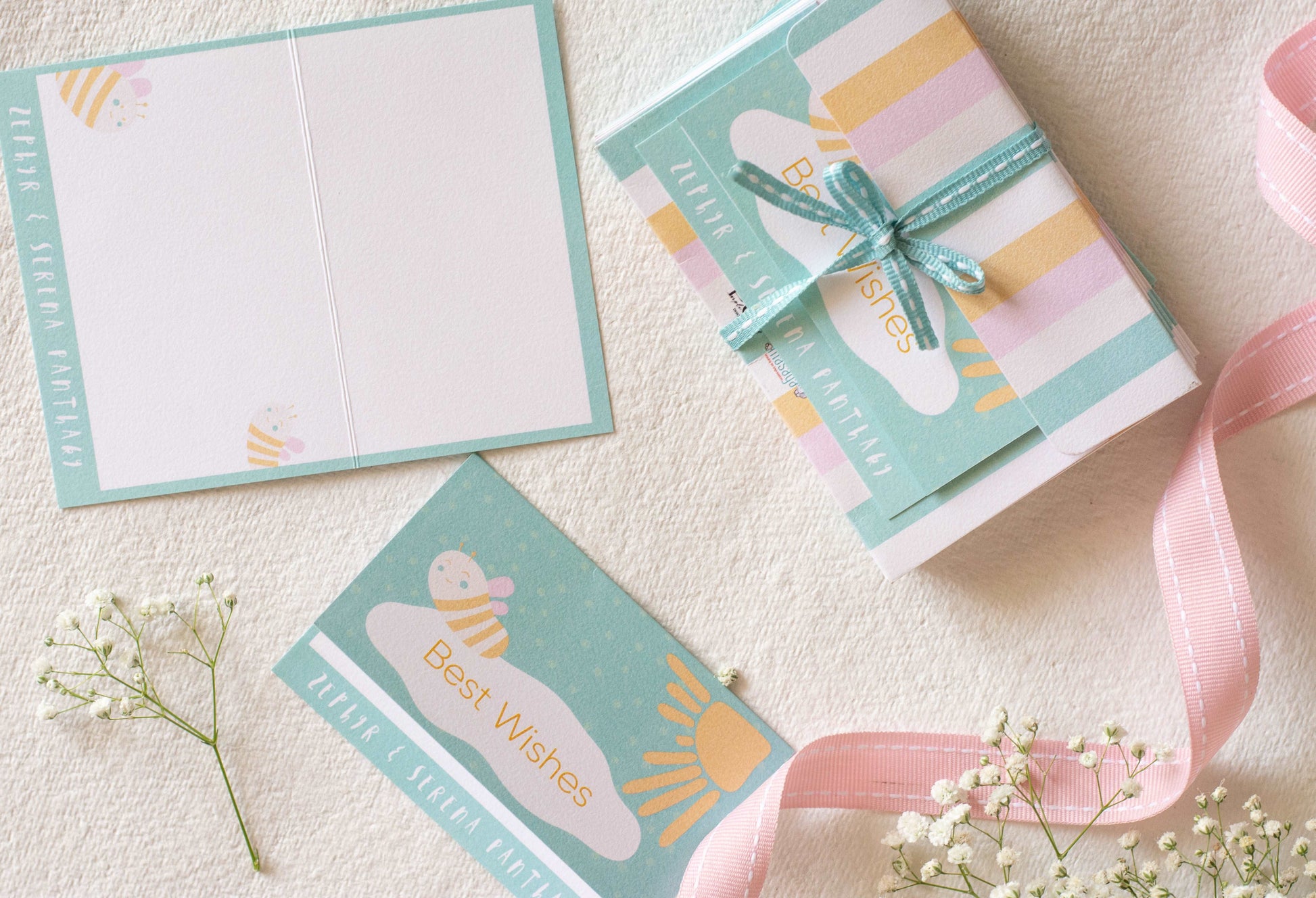 Foldable Gift Cards with Envelopes - Bee Yourself