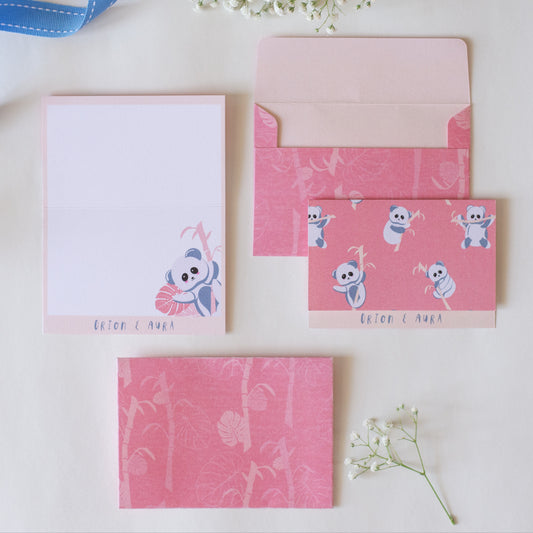 Foldable Gift Cards with Envelopes - K for Koala