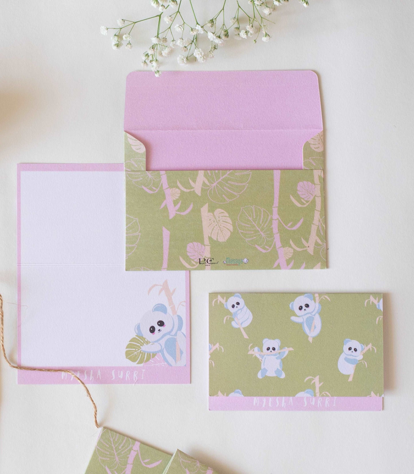 Foldable Gift Cards with Envelopes - K for Koala