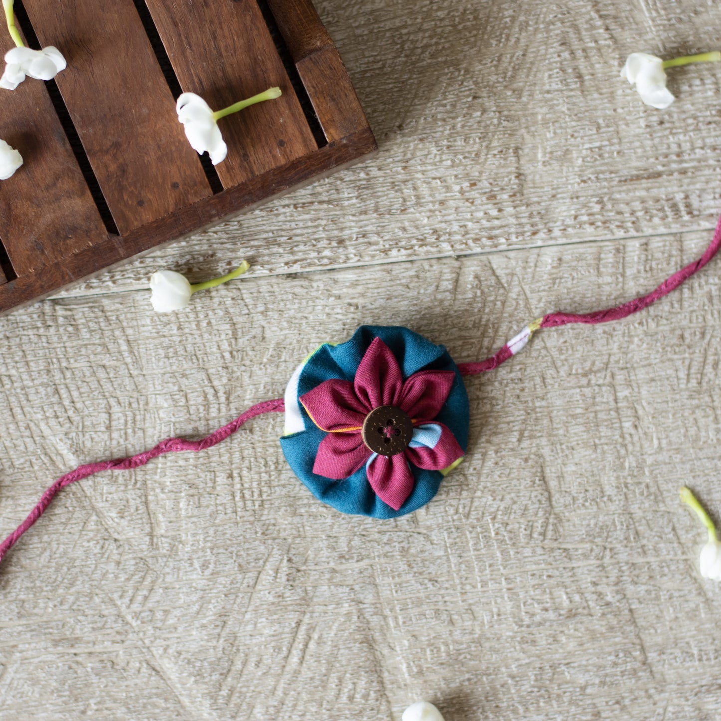 Upcycled Flower Adult Rakhi