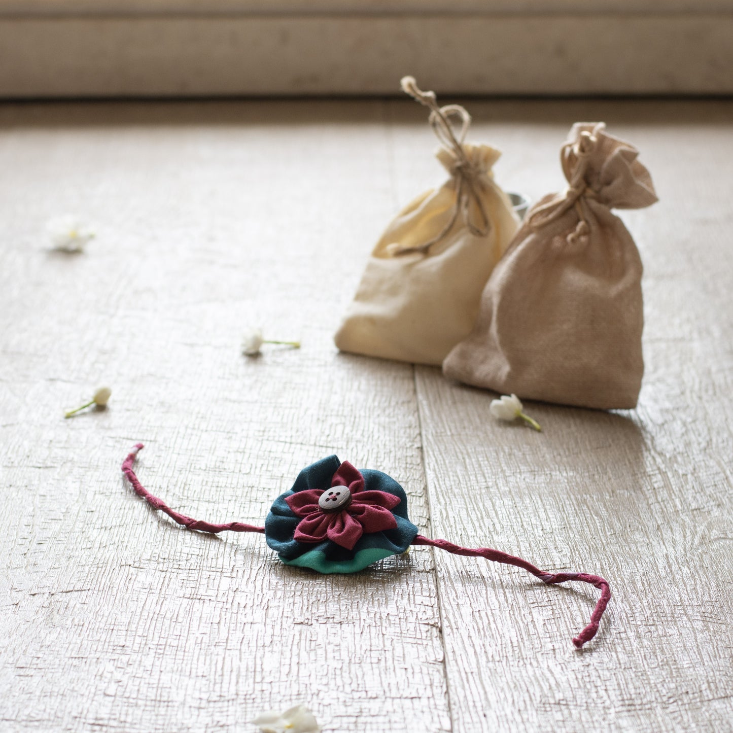 Upcycled Flower Adult Rakhi