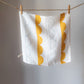 Organic Muslin Big Wash Cloth/Napkin - Earthy Half Moon | Yellow
