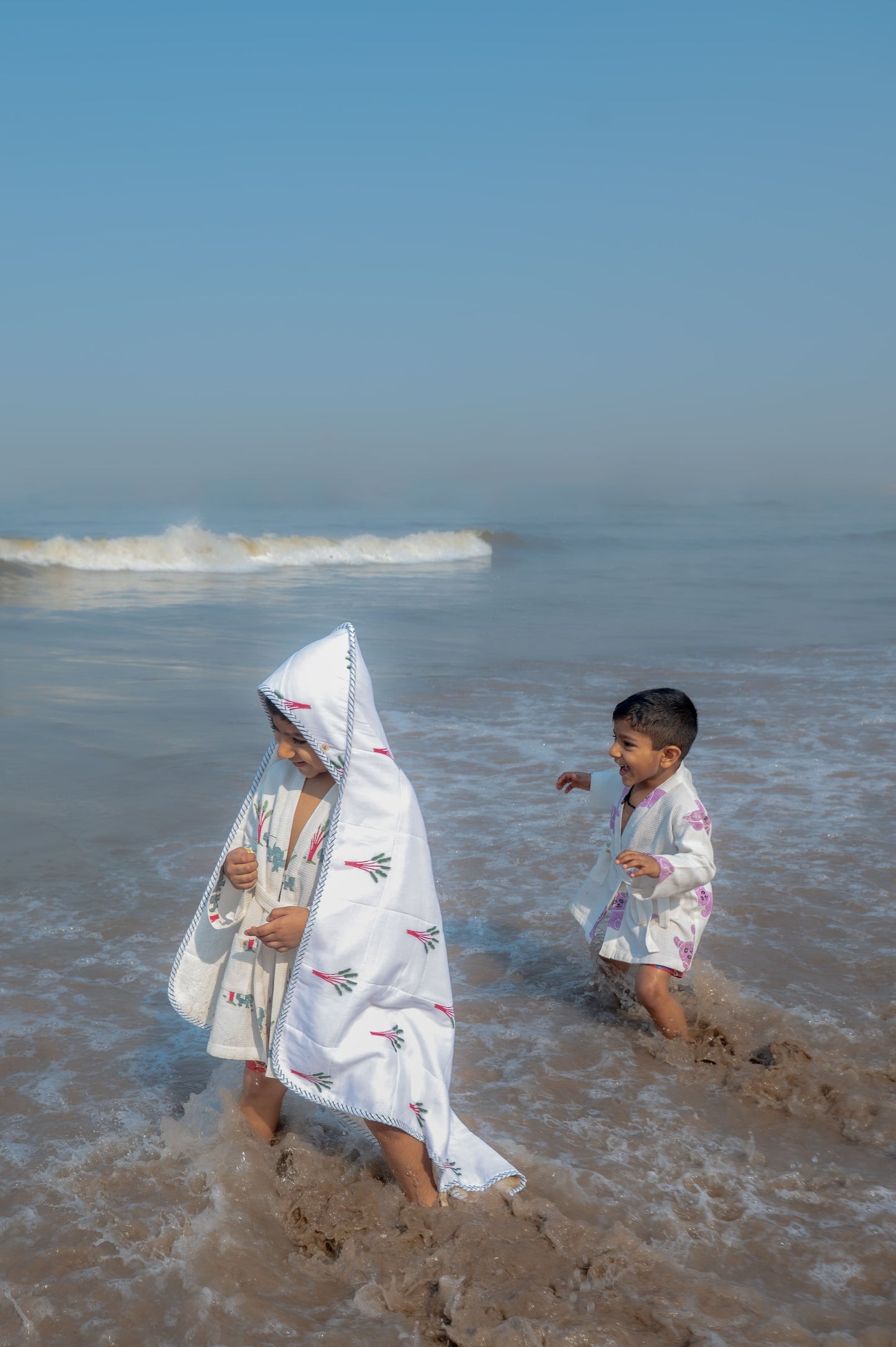 Baby Hooded Towel | Pure Cotton Terry - Elle | Green