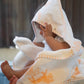 Baby Hooded Towel | Pure Cotton Terry - Horse | Peach