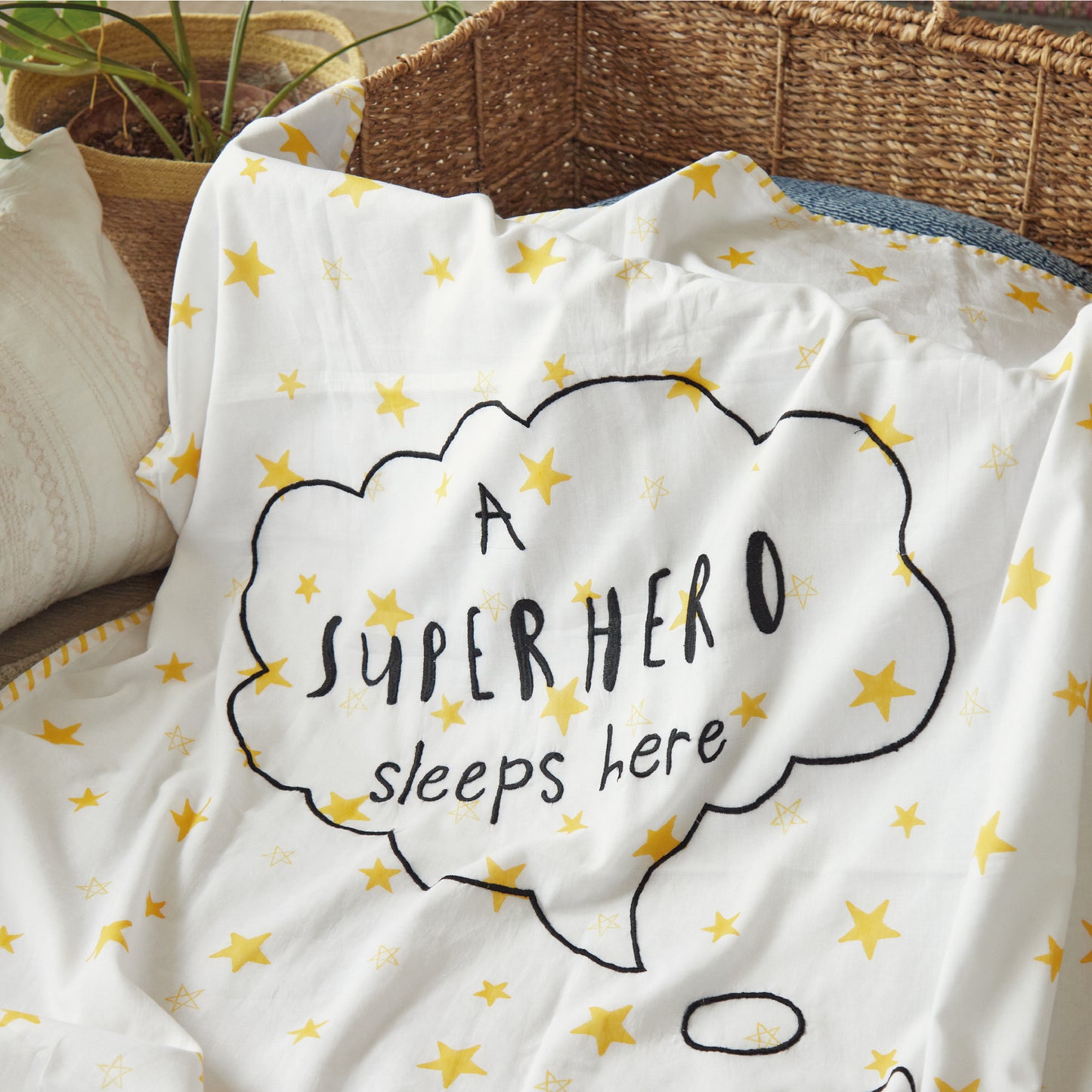 Dohar- Superbaby flies over Town- Embroidered